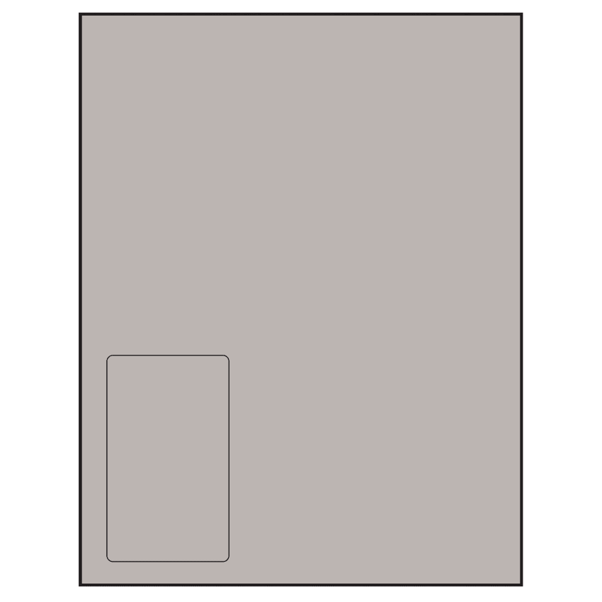 2.375" x 4" Gray Rectangular Sheet Labels