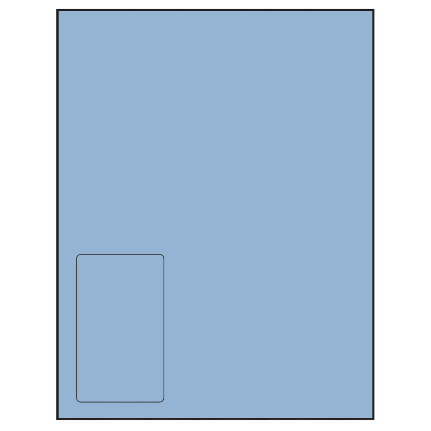2.375" x 4" Pastel Blue Rectangular Sheet Labels