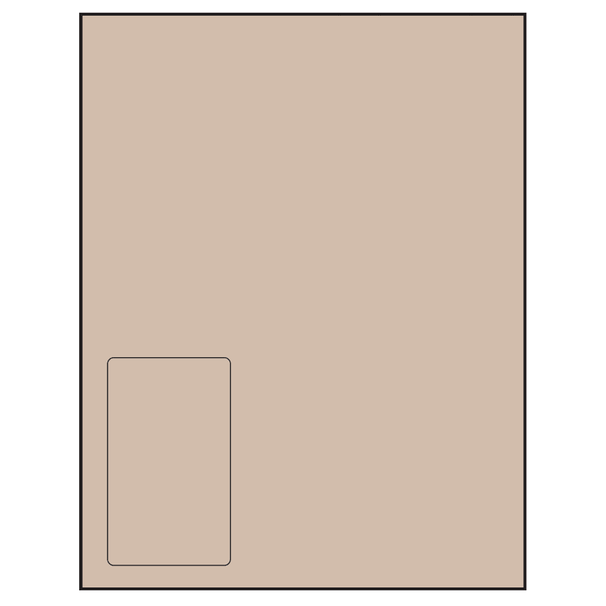 2.375" x 4" Pastel Tan Rectangular Sheet Labels