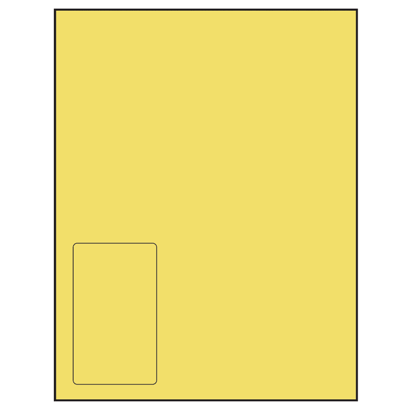 2.375" x 4" Pastel Yellow Rectangular Sheet Labels