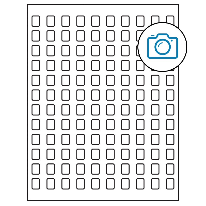 0.42" x 0.58" Photo Gloss Rectangular Sheet Labels