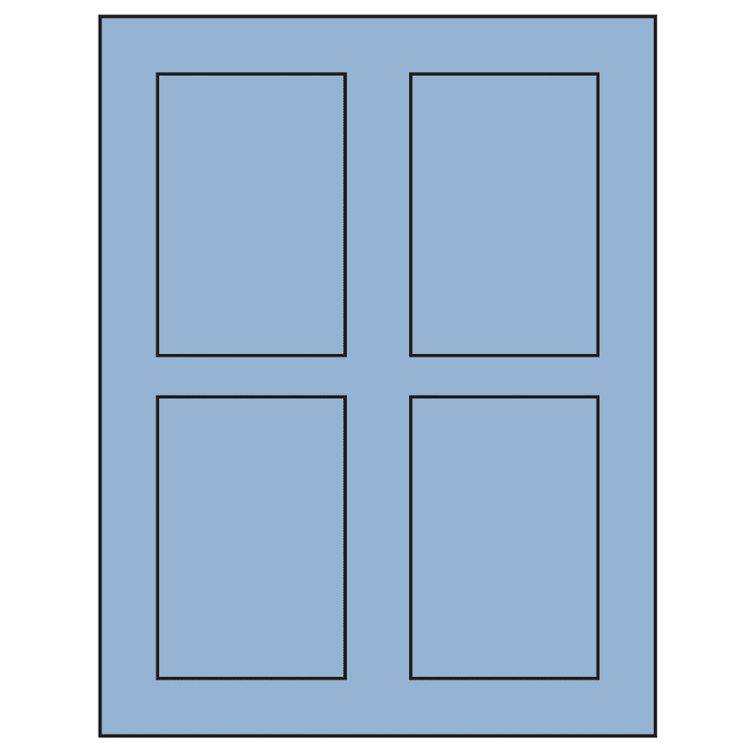 2.875" x 4.312" Pastel Blue Rectangular Sheet Labels