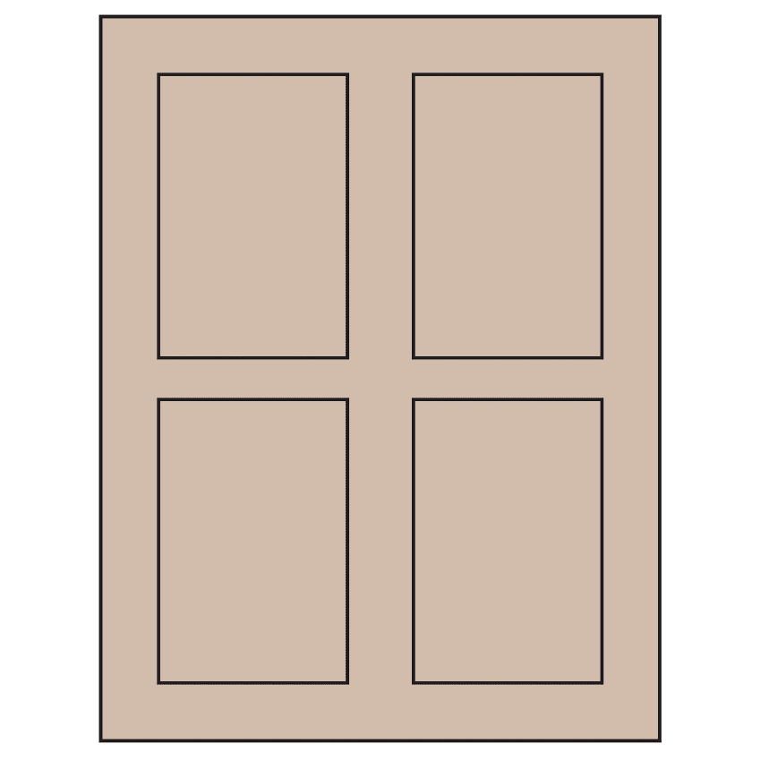 2.875" x 4.312" Pastel Tan Rectangular Sheet Labels