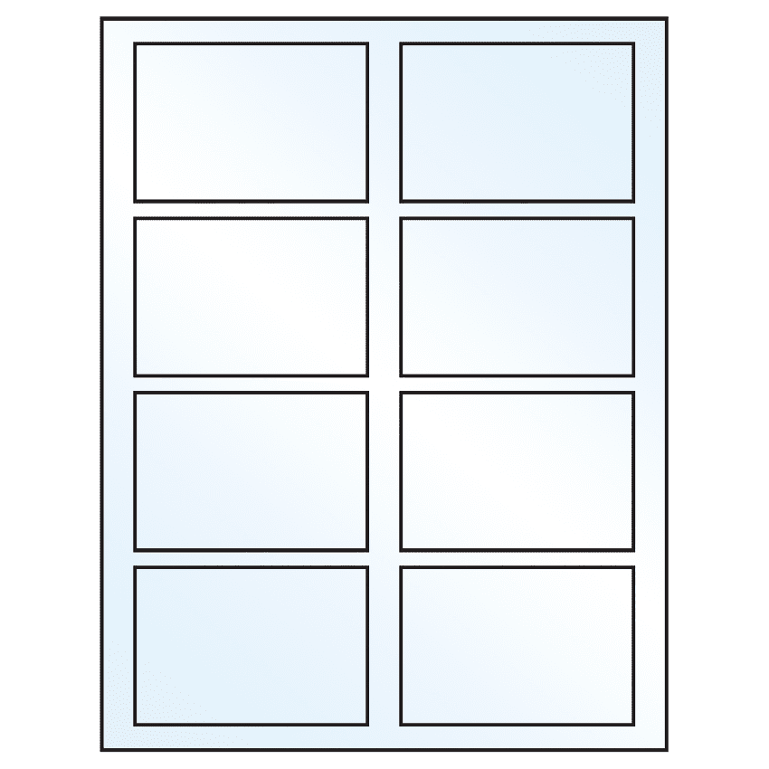 3.5" x 2.375" Crystal Clear Rectangular Sheet Labels