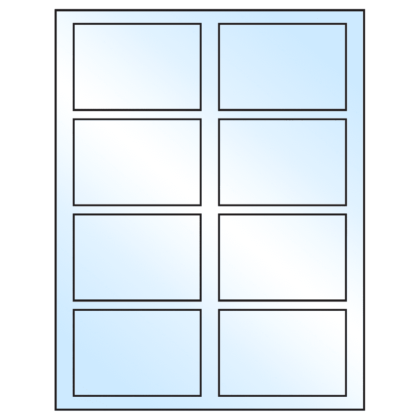3.5" x 2.375" White Premium High Gloss Rectangular Sheet Labels