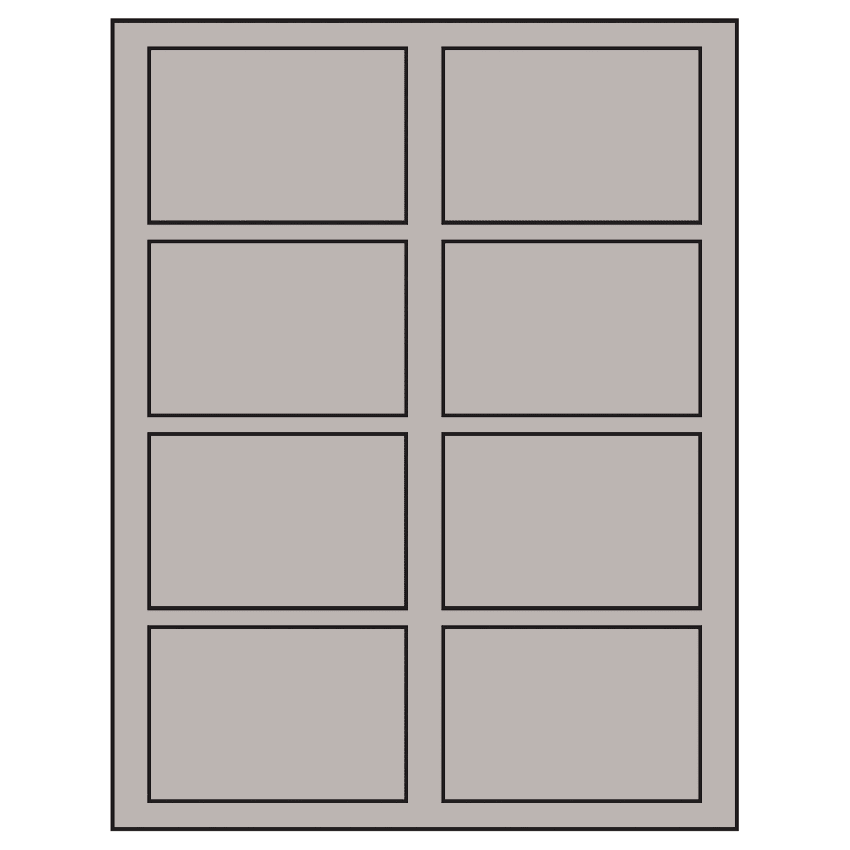 3.5" x 2.375" Gray Rectangular Sheet Labels