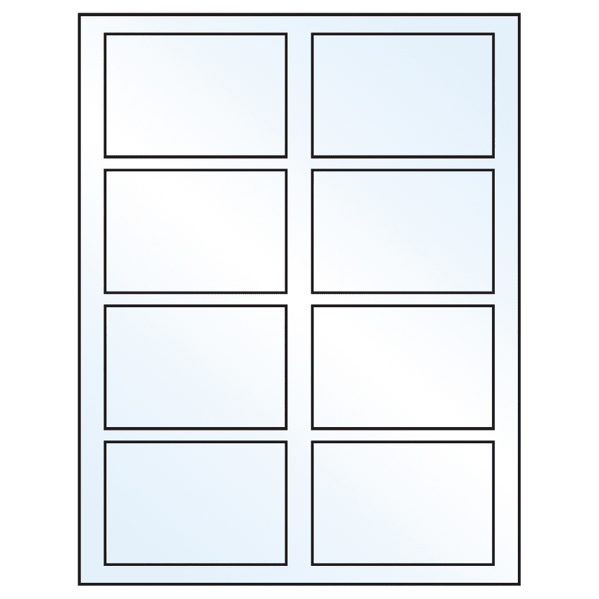 3.5" x 2.375" White Mid Gloss Rectangular Sheet Labels