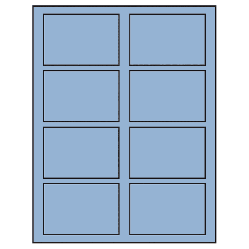 3.5" x 2.375" Pastel Blue Rectangular Sheet Labels