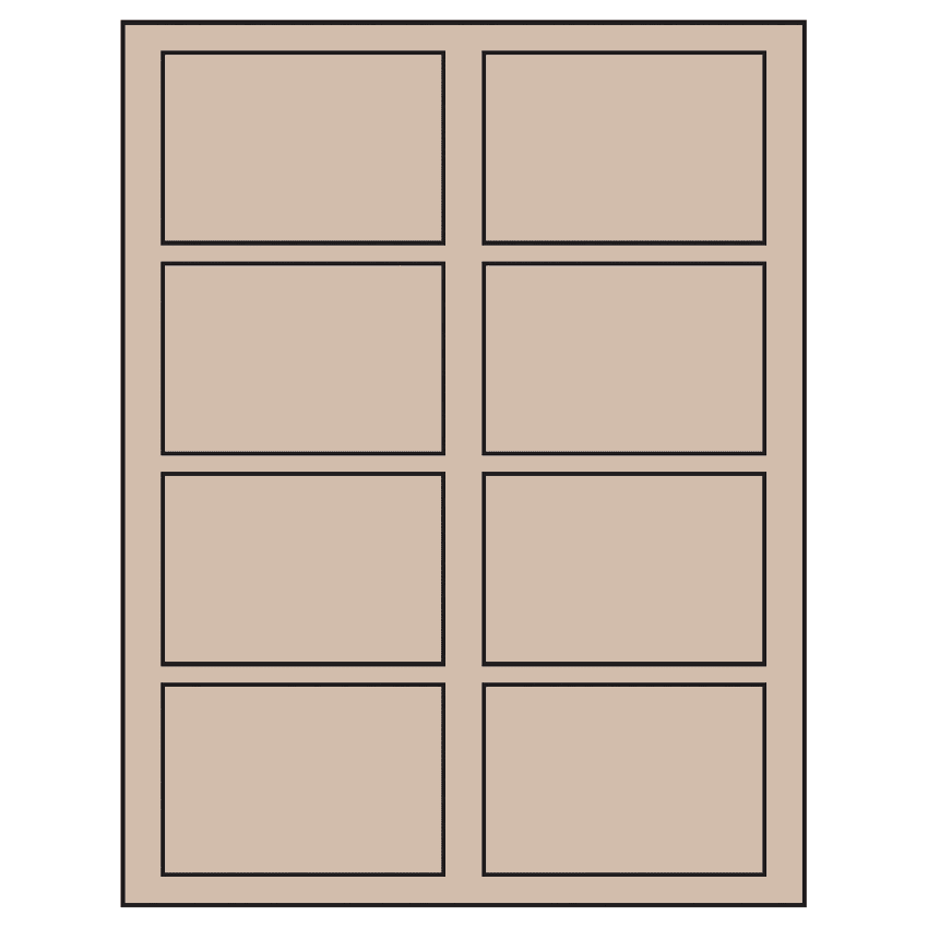 3.5" x 2.375" Pastel Tan Rectangular Sheet Labels