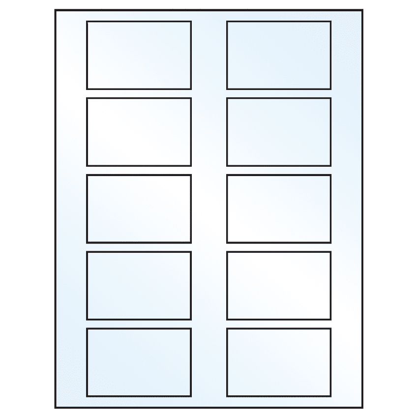 2.875" x 1.875" Crystal Clear Rectangular Sheet Labels