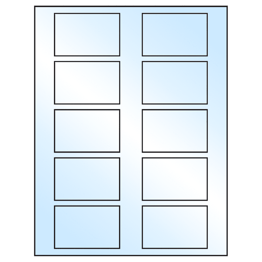 2.875" x 1.875" White Premium High Gloss Rectangular Sheet Labels