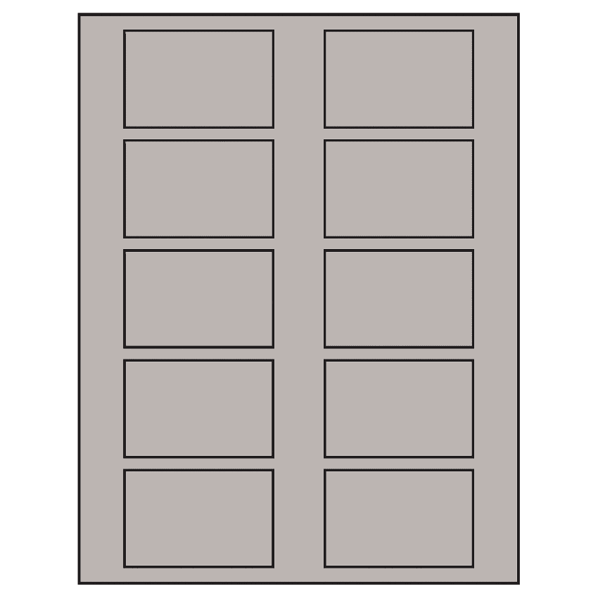 2.875" x 1.875" Gray Rectangular Sheet Labels