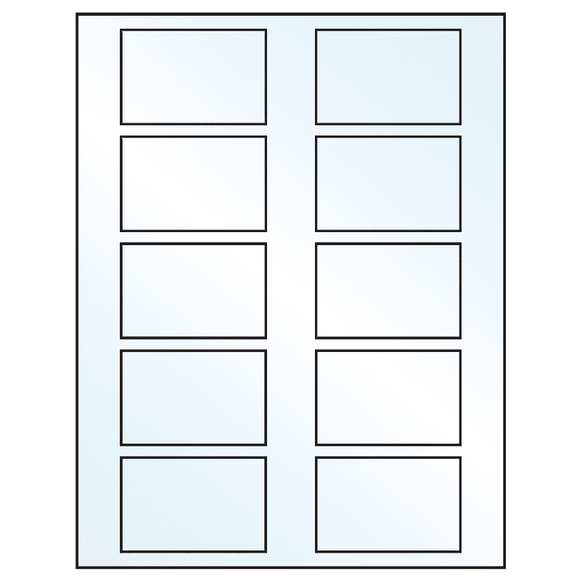 2.875" x 1.875" White Mid Gloss Rectangular Sheet Labels