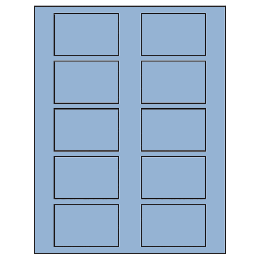 2.875" x 1.875" Pastel Blue Rectangular Sheet Labels