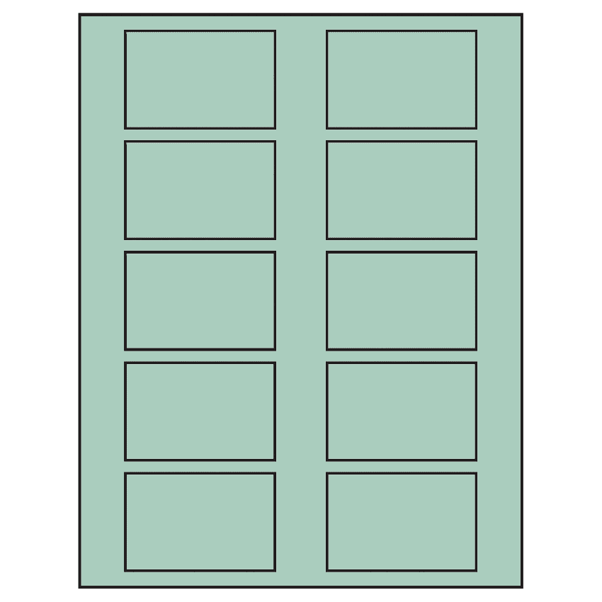 2.875" x 1.875" Pastel Green Rectangular Sheet Labels