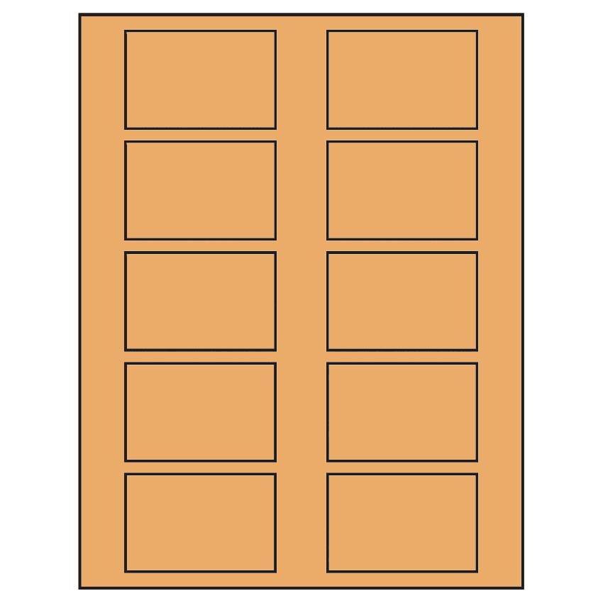 2.875" x 1.875" Pastel Orange Rectangular Sheet Labels