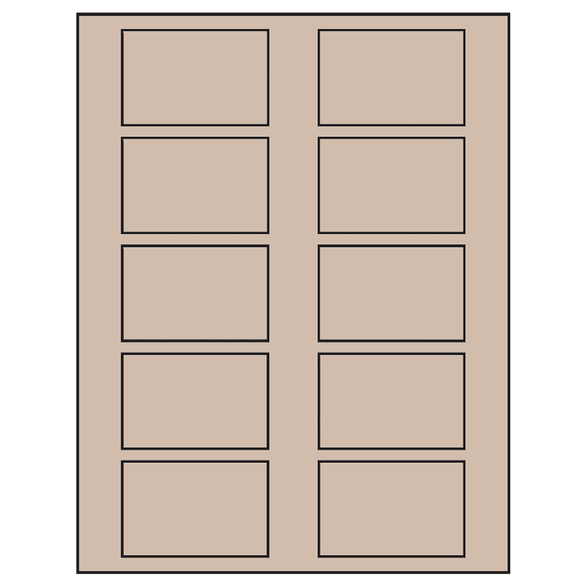 2.875" x 1.875" Pastel Tan Rectangular Sheet Labels