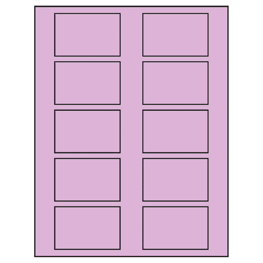 2.875" x 1.875" Pastel Purple Rectangular Sheet Labels