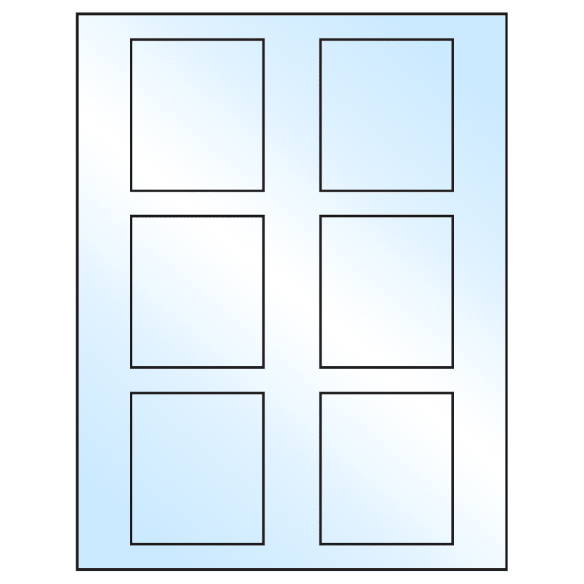 2.625" x 3" White Premium High Gloss Rectangular Sheet Labels