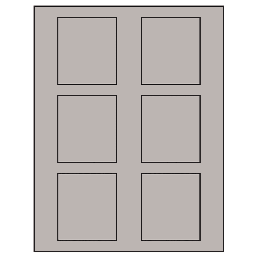 2.625" x 3" Gray Rectangular Sheet Labels