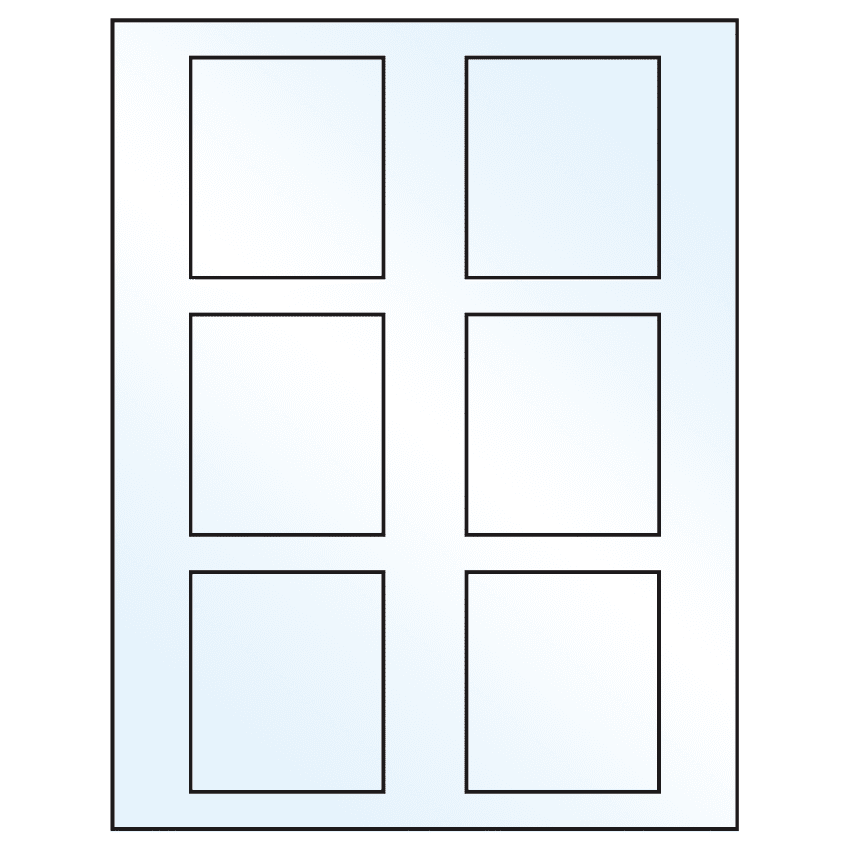 2.625" x 3" White Mid Gloss Rectangular Sheet Labels