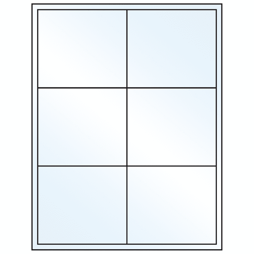 4" x 3.5" Crystal Clear Rectangular Sheet Labels