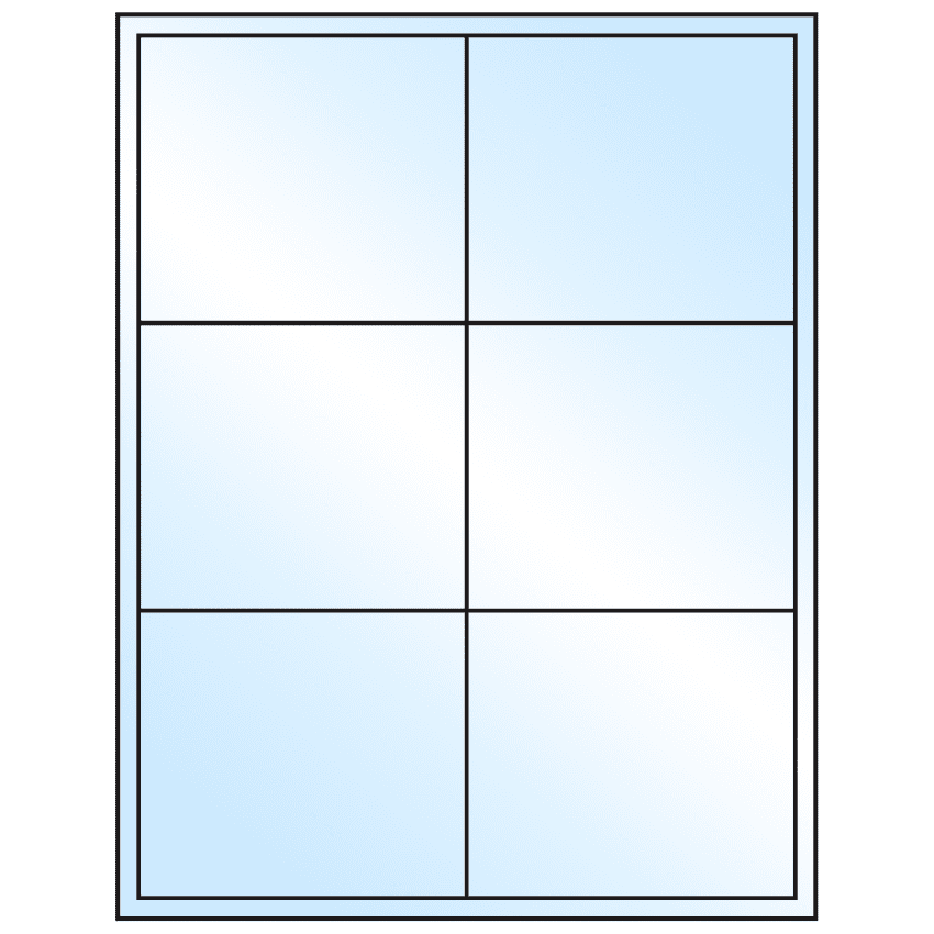 4" x 3.5" White Premium High Gloss Rectangular Sheet Labels