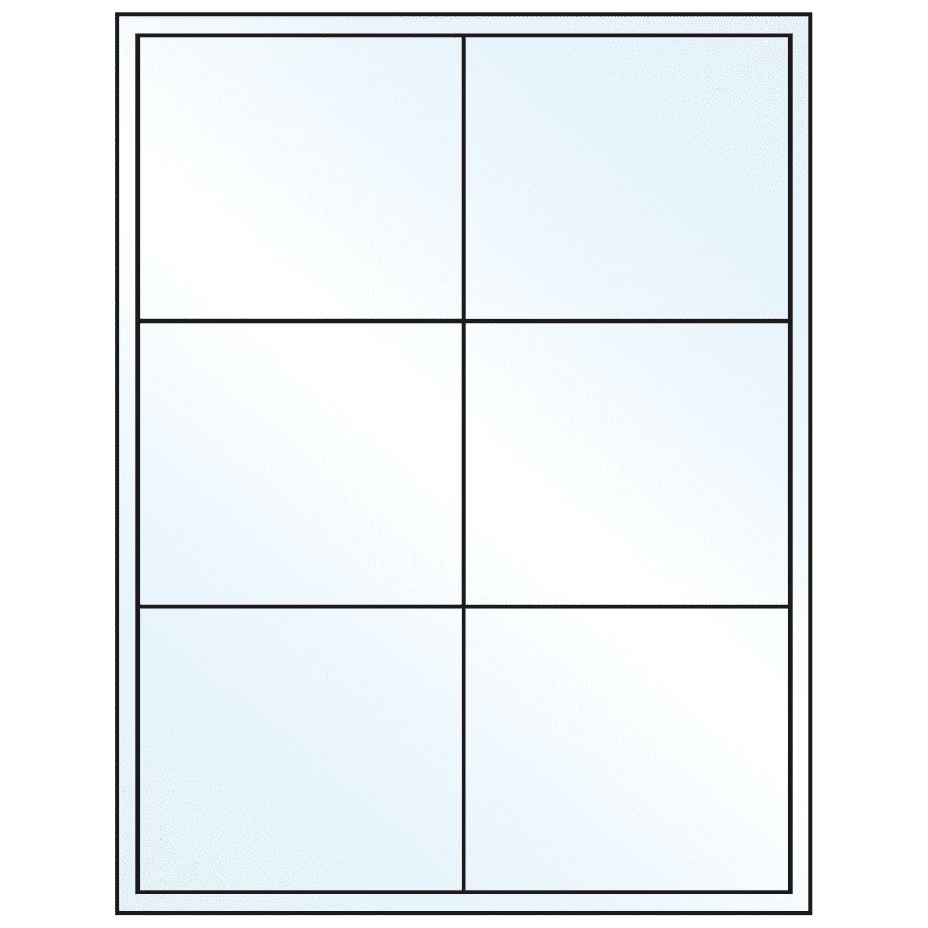 4" x 3.5" White Mid Gloss Rectangular Sheet Labels