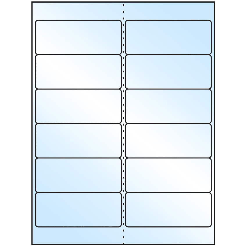 4" x 1.5" White Premium High Gloss Rectangular Sheet Labels