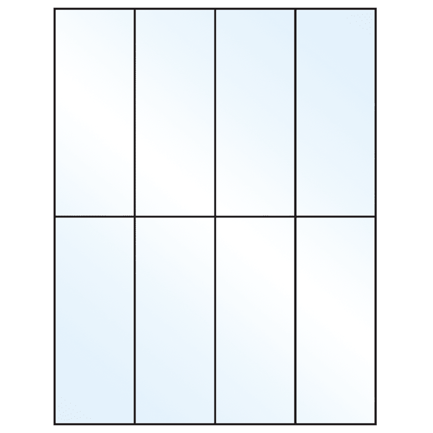2.125" x 5.5" Crystal Clear Rectangular Sheet Labels