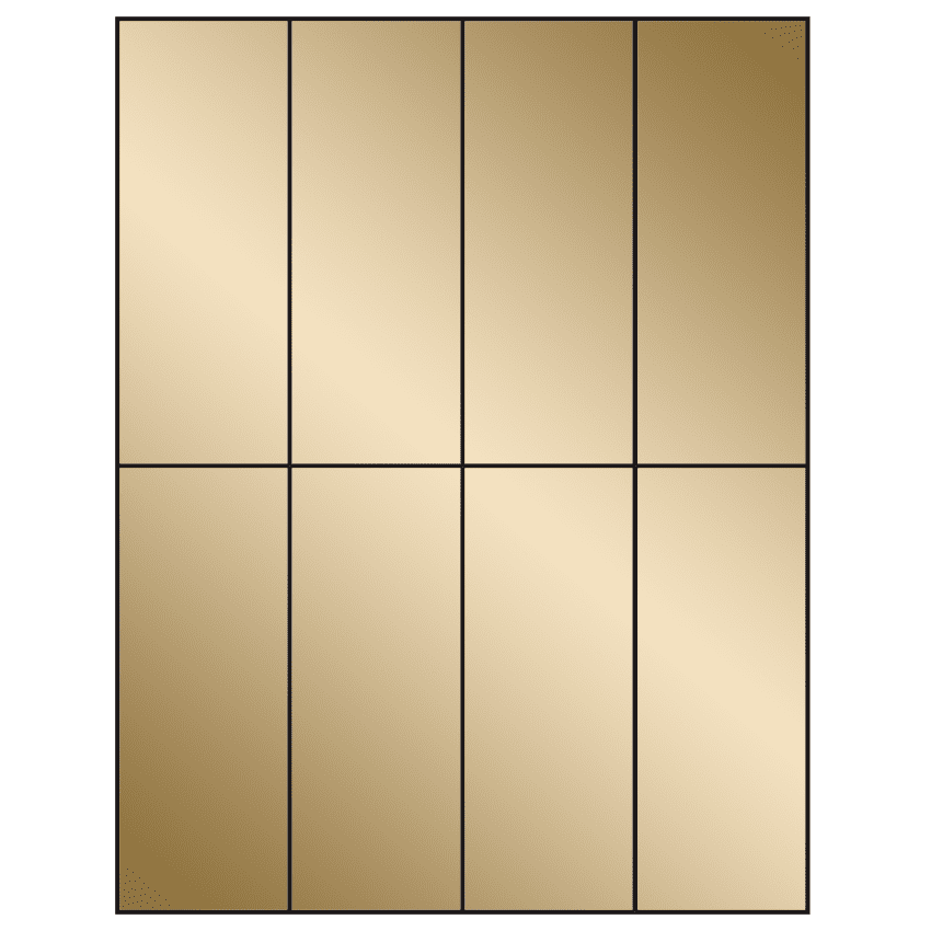 2.125" x 5.5" Gold Foil Rectangular Sheet Labels