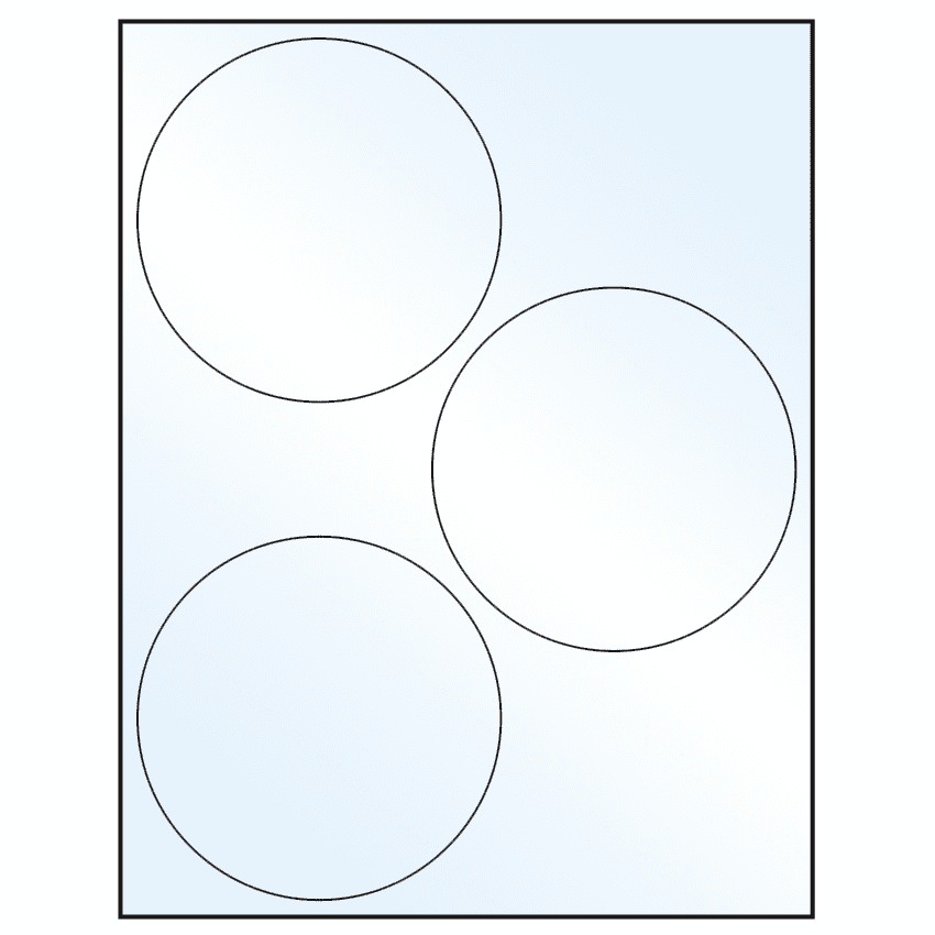 4.5" Crystal Clear Circular Sheet Labels