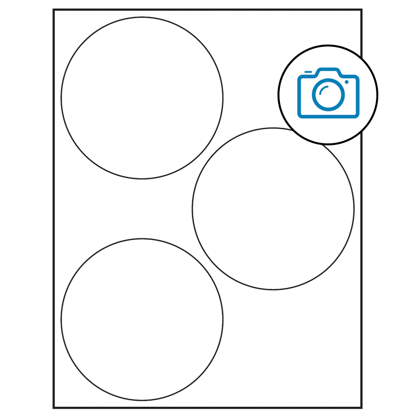 4.5" Photo Gloss Circular Sheet Labels