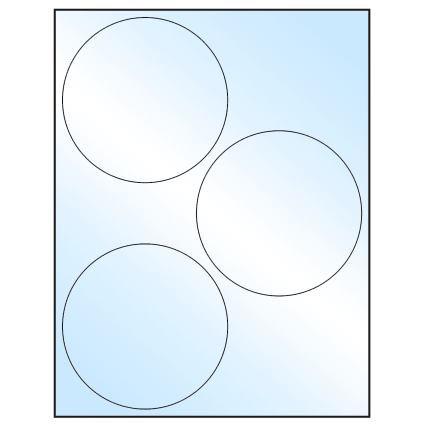 4.5" White Premium High Gloss Circular Sheet Labels