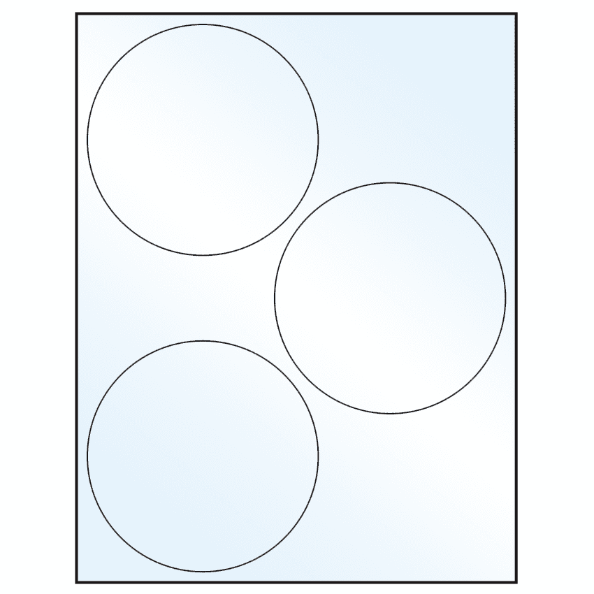 4.5" White Mid Gloss Circular Sheet Labels
