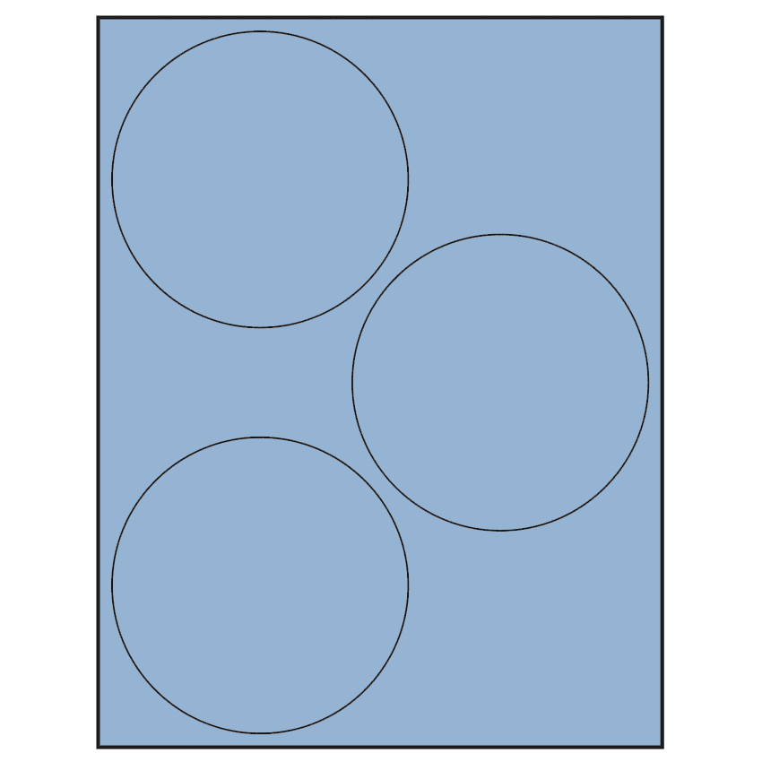 4.5" Pastel Blue Circular Sheet Labels