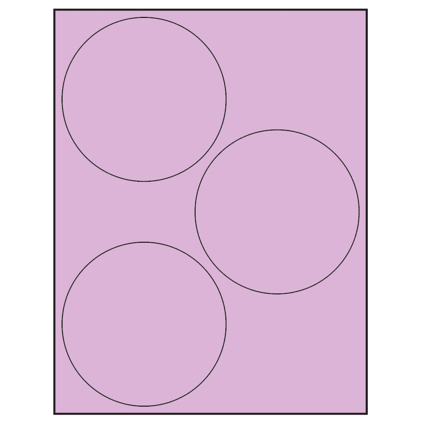 4.5" Pastel Purple Circular Sheet Labels
