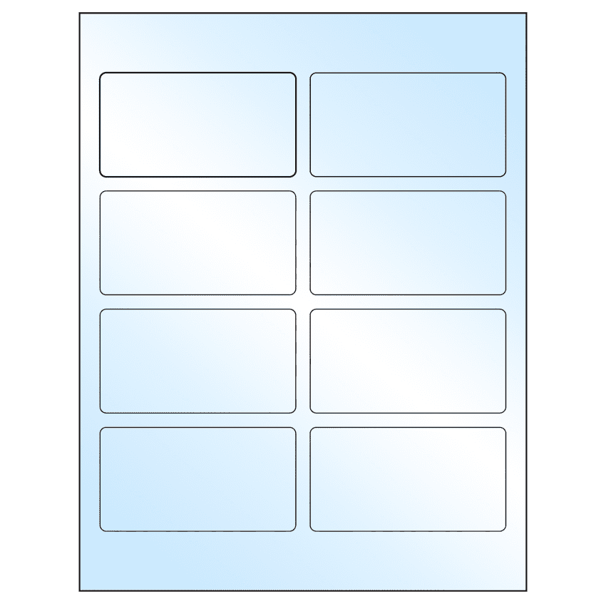 3.75" x 2" White Premium High Gloss Rectangular Sheet Labels
