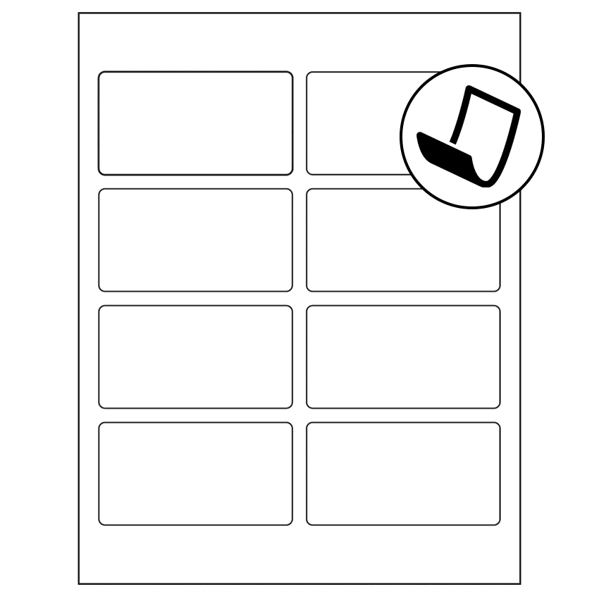 3.75" x 2" Blockout Rectangular Sheet Labels