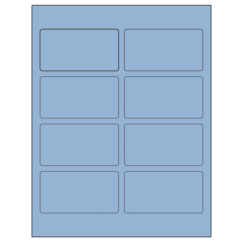 3.75" x 2" Pastel Blue Rectangular Sheet Labels