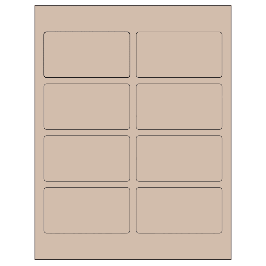 3.75" x 2" Pastel Tan Rectangular Sheet Labels
