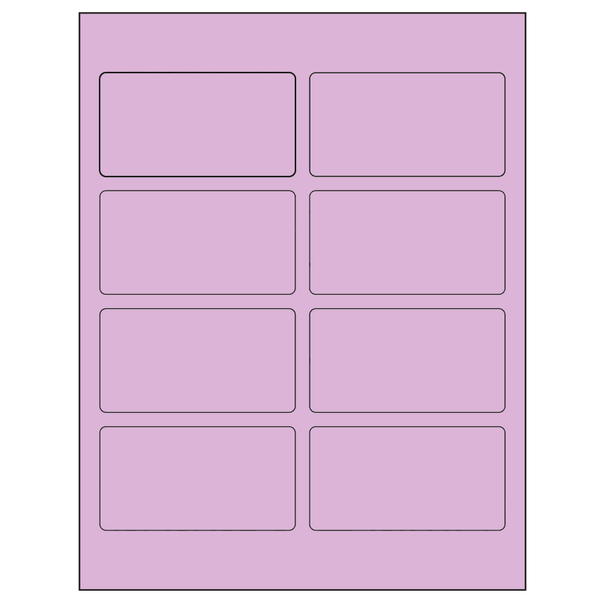 3.75" x 2" Pastel Purple Rectangular Sheet Labels