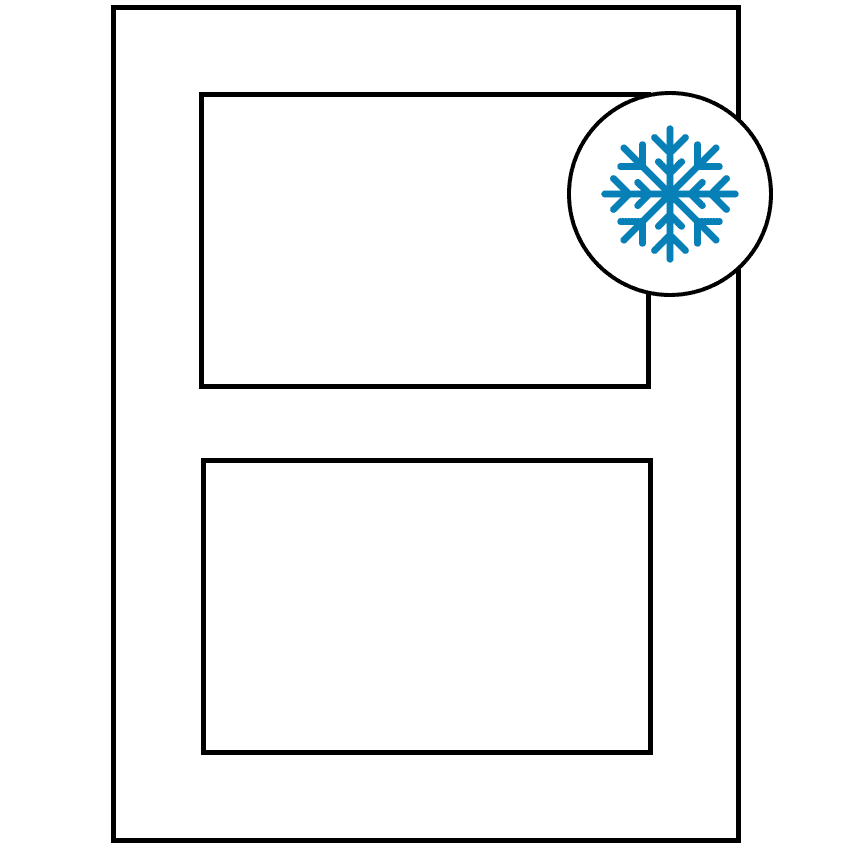 5" x 3.50785" White Rectangular Sheet Labels - Freezer Grade Adhesive