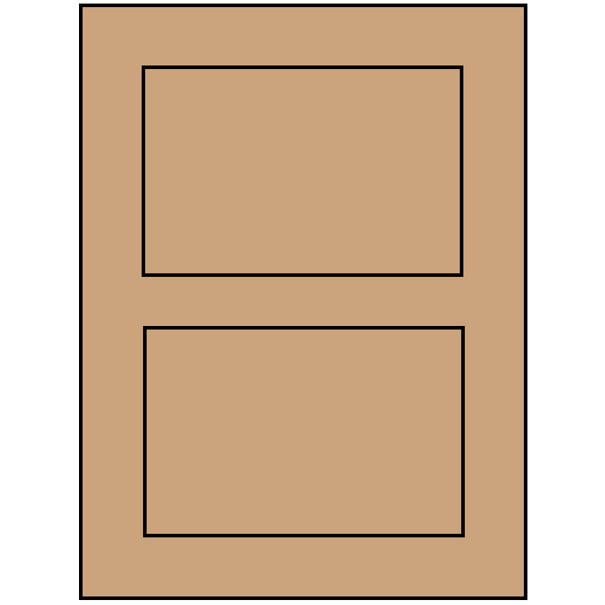 5" x 3.50785" Brown Kraft Rectangular Sheet Labels
