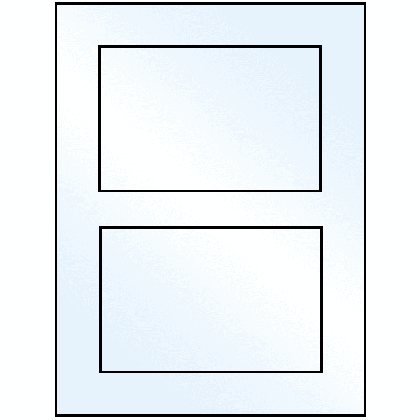 5" x 3.50785" Crystal Clear Rectangular Sheet Labels