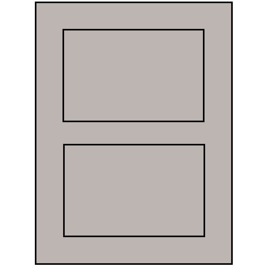 5" x 3.50785" Gray Rectangular Sheet Labels