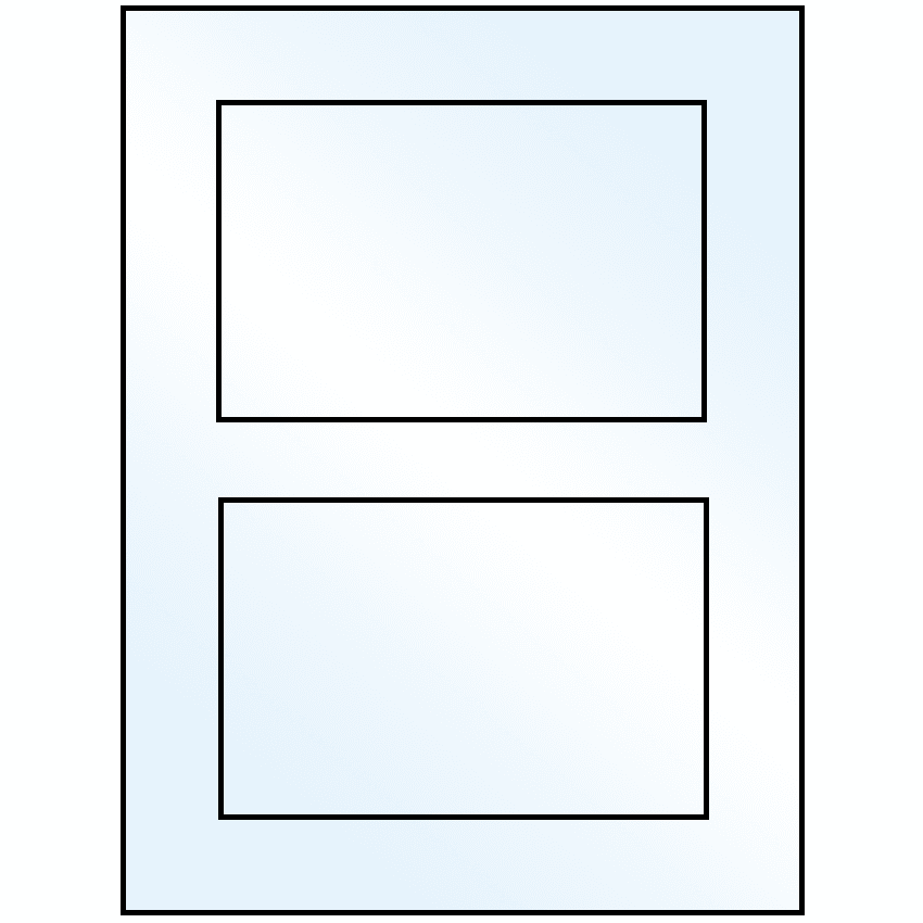 5" x 3.50785" White Mid Gloss Rectangular Sheet Labels