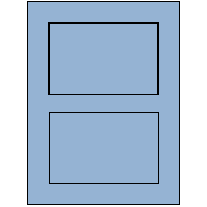5" x 3.50785" Pastel Blue Rectangular Sheet Labels