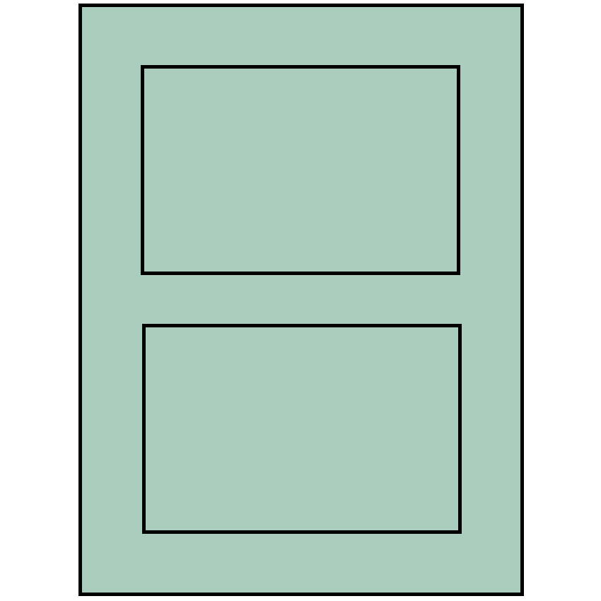 5" x 3.50785" Pastel Green Rectangular Sheet Labels