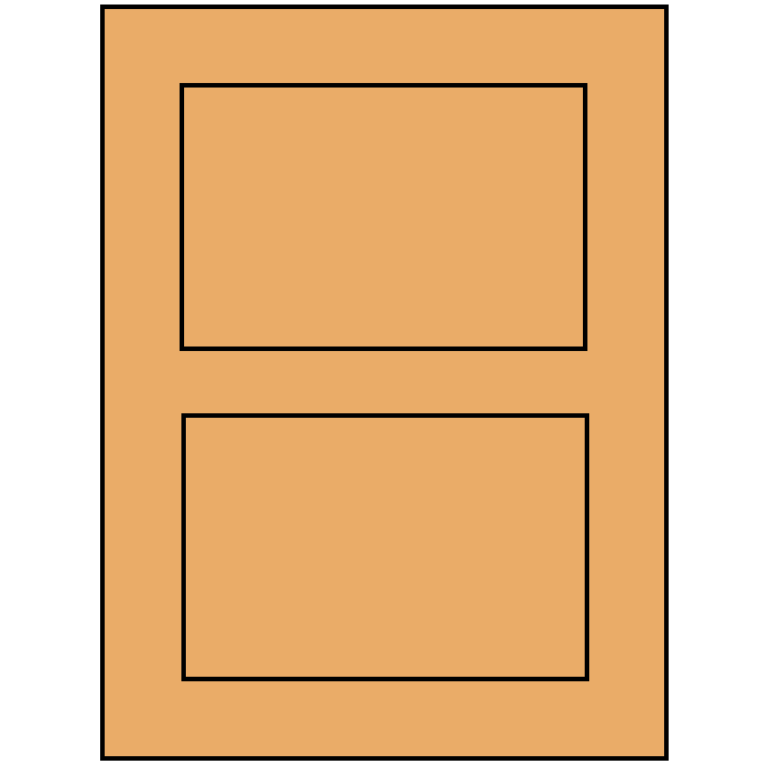 5" x 3.50785" Pastel Orange Rectangular Sheet Labels